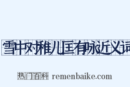 雪中对稚儿匡有咏近义词是什么意思的图片